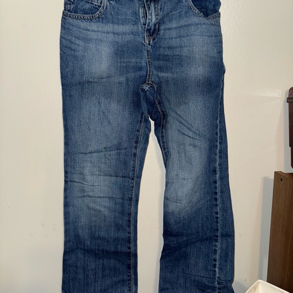 Blue Bootcut Jeans with Medium Wash